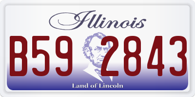 IL license plate B592843