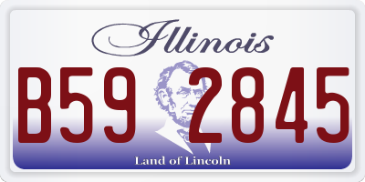 IL license plate B592845