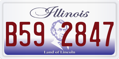 IL license plate B592847