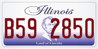 IL license plate B592850