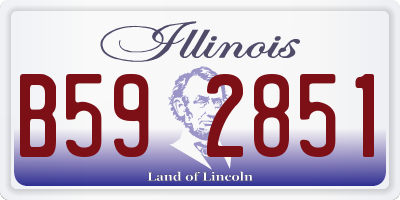 IL license plate B592851