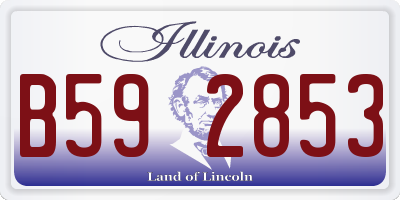 IL license plate B592853