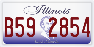 IL license plate B592854