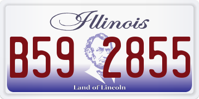 IL license plate B592855