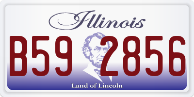 IL license plate B592856