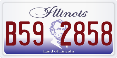 IL license plate B592858