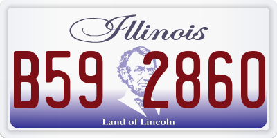 IL license plate B592860