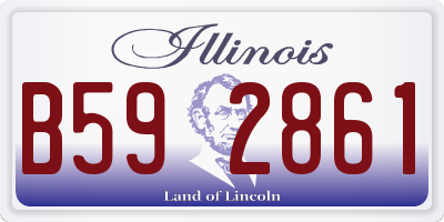 IL license plate B592861