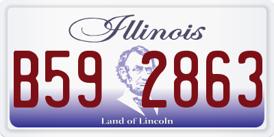 IL license plate B592863