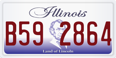 IL license plate B592864