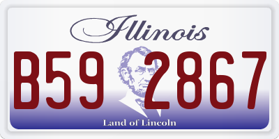 IL license plate B592867
