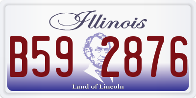 IL license plate B592876