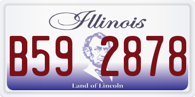 IL license plate B592878