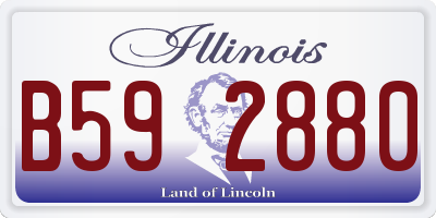IL license plate B592880