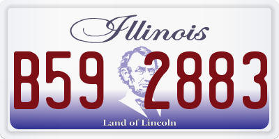 IL license plate B592883