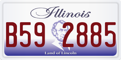 IL license plate B592885