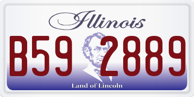 IL license plate B592889