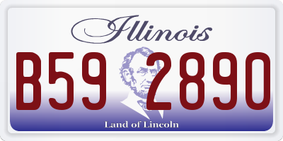IL license plate B592890