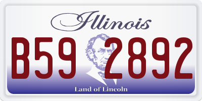 IL license plate B592892