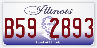 IL license plate B592893