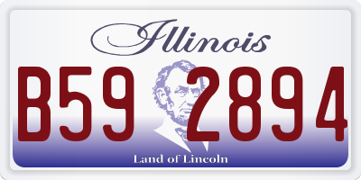 IL license plate B592894