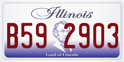 IL license plate B592903