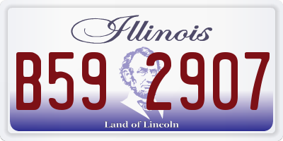 IL license plate B592907