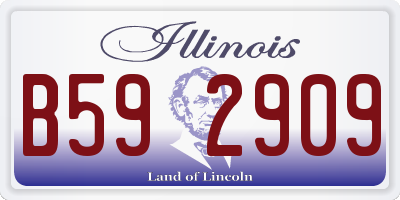 IL license plate B592909