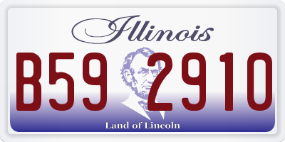 IL license plate B592910