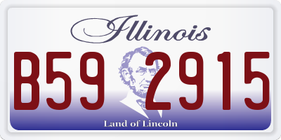 IL license plate B592915