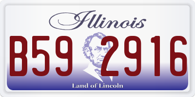 IL license plate B592916