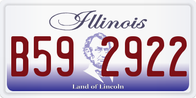 IL license plate B592922