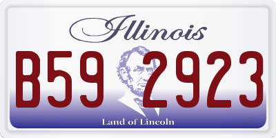 IL license plate B592923