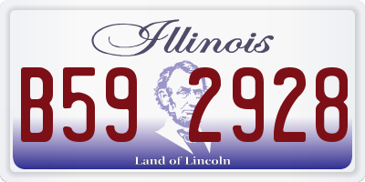 IL license plate B592928