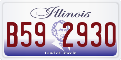 IL license plate B592930