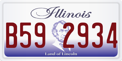 IL license plate B592934