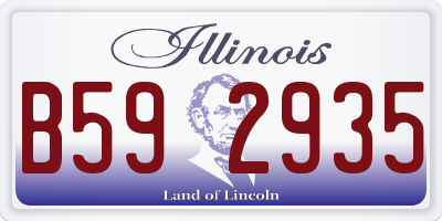 IL license plate B592935