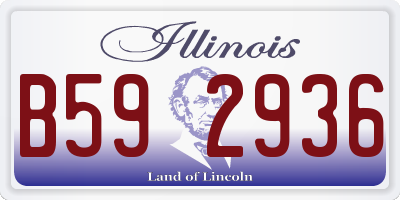 IL license plate B592936
