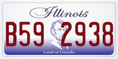 IL license plate B592938
