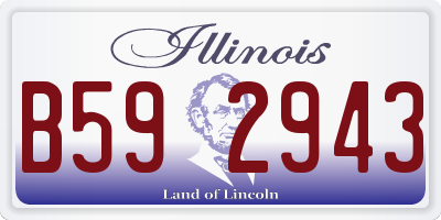 IL license plate B592943