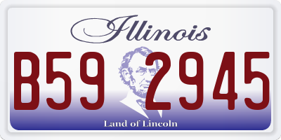 IL license plate B592945