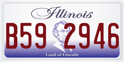 IL license plate B592946