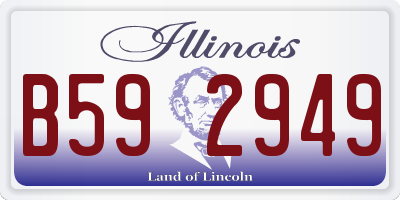 IL license plate B592949
