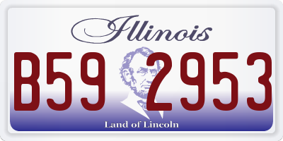 IL license plate B592953