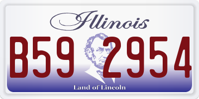 IL license plate B592954