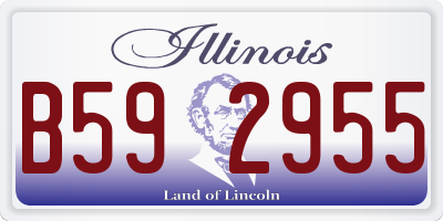 IL license plate B592955