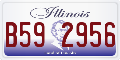 IL license plate B592956