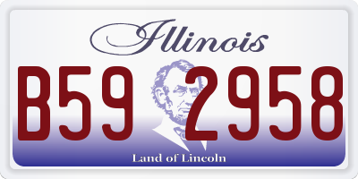 IL license plate B592958