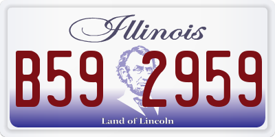 IL license plate B592959