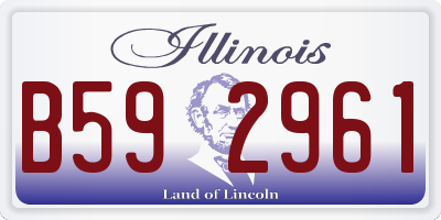 IL license plate B592961